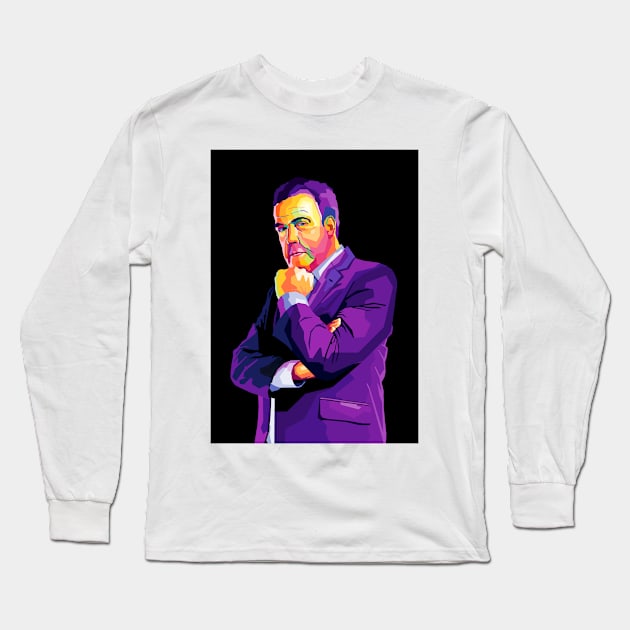 Jeremy Clarkson Pop Art Long Sleeve T-Shirt by Zet Art